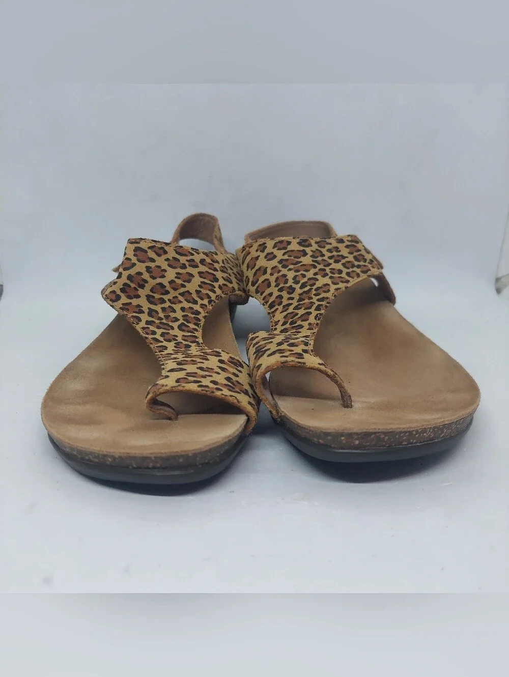Dansko Reece Sandals Animal Print Leather Thong Slide Womens Size EU 37 US 6.5-7